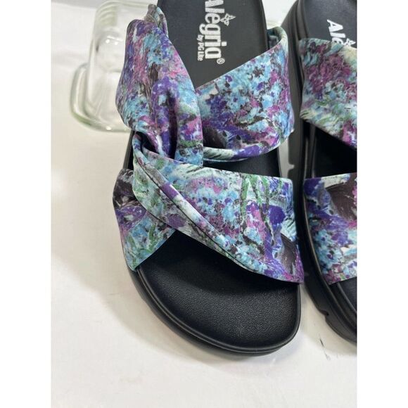 Alegria Sandals Fabric Twist Mylee Itchycoo Adjustable Size 38 8-8.5 - Picture 9 of 16